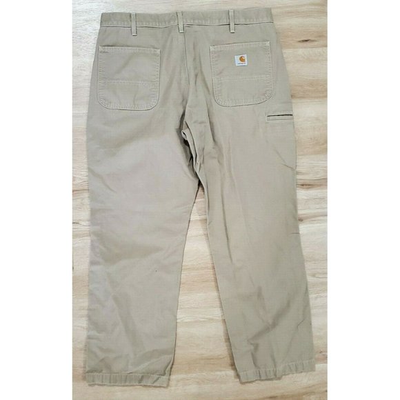 Carhartt Mens B299 Canvas Relaxed Fit Tan Khaki 38 - Picture 2 of 3